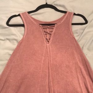 Criss cross v neck tank top